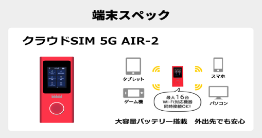 �N���E�hSIM 5G AIR-2 �����Ղ�M�K Wi-fi�@#�����^��Wifi�@#�������@#��e�ʁ@#5G #�f�[�^�l�b�g���[�N�T�[�r�X���ƕ�